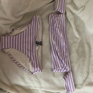 NWT American eagle off the shoulder bikini set sz m